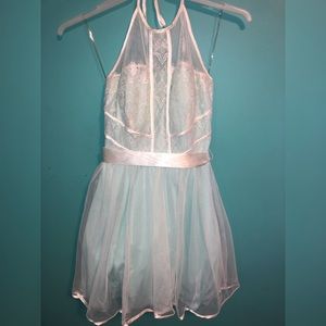 Short Lacy Graduation Dress